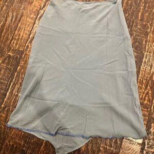 Banana Republic Slate Blue asymmetrical beaded hem Slip Skirt - silk/wool size 8